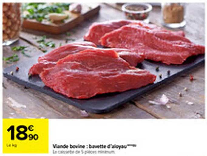 Viande bovine : bavette d'aloyau