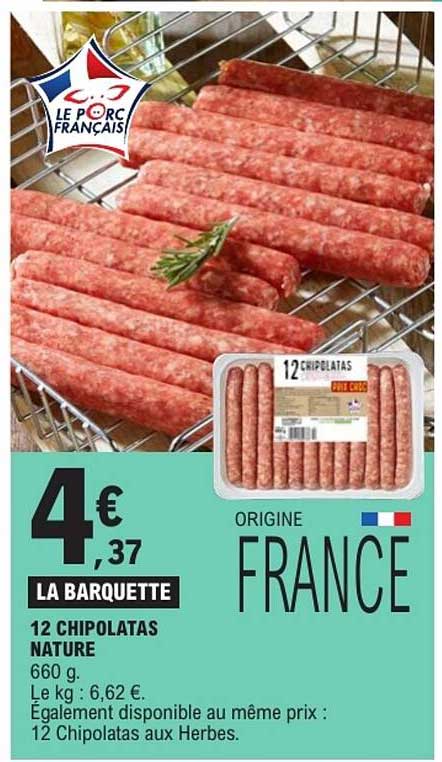 12 CHIPOLATAS NATURE