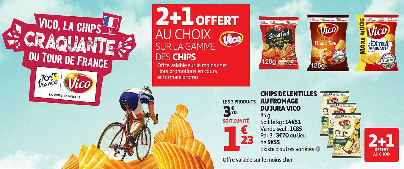 2+1 OFFERT AU CHOIX SUR LA GAMME DES CHIPS
