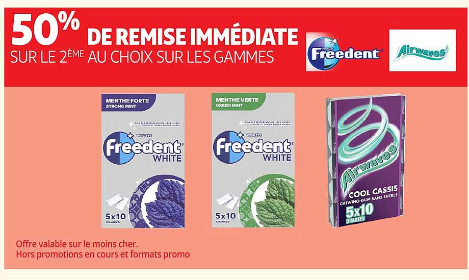 50% DE REMISE IMMÉDIATE SUR LE 2ÈME AU CHOIX SUR LES GAMMES