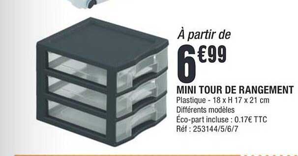 À partir de 6€99 MINI TOUR DE RANGEMENT