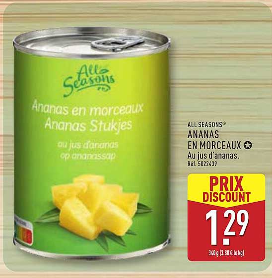 ALL SEASONS® ANANAS EN MORCEAUX