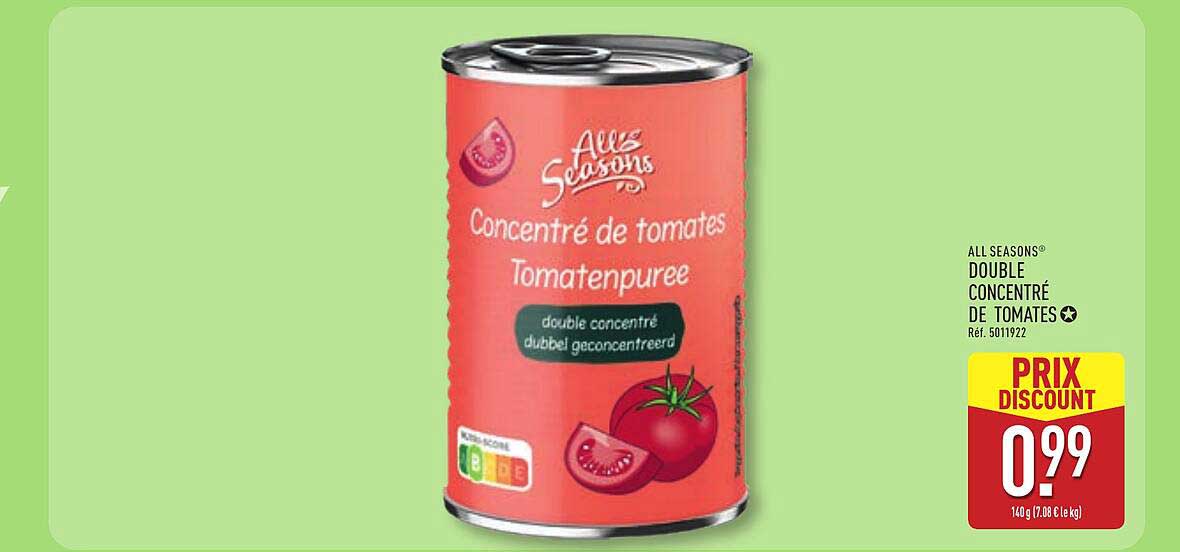ALL SEASONS DOUBLE CONCENTRÉ DE TOMATES
