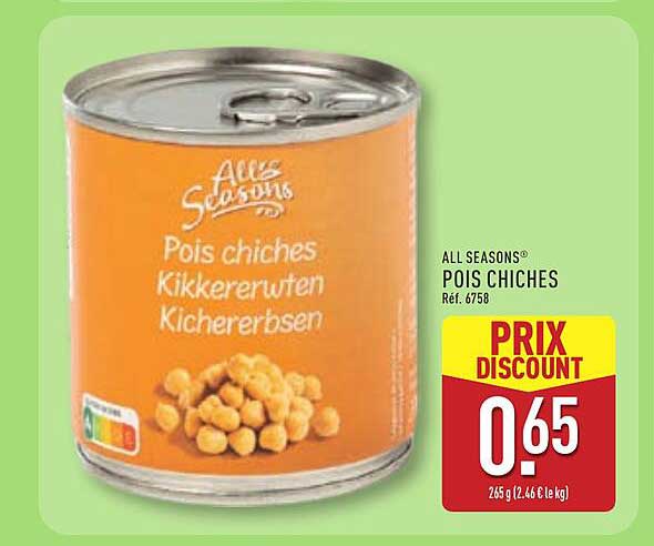 ALL SEASONS® POIS CHICHES Réf. 6758