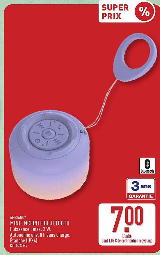 AMBIANO MINI ENCEINTE BLUETOOTH