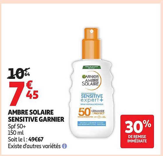 AMBRE SOLAIRE SENSITIVE GARNIER