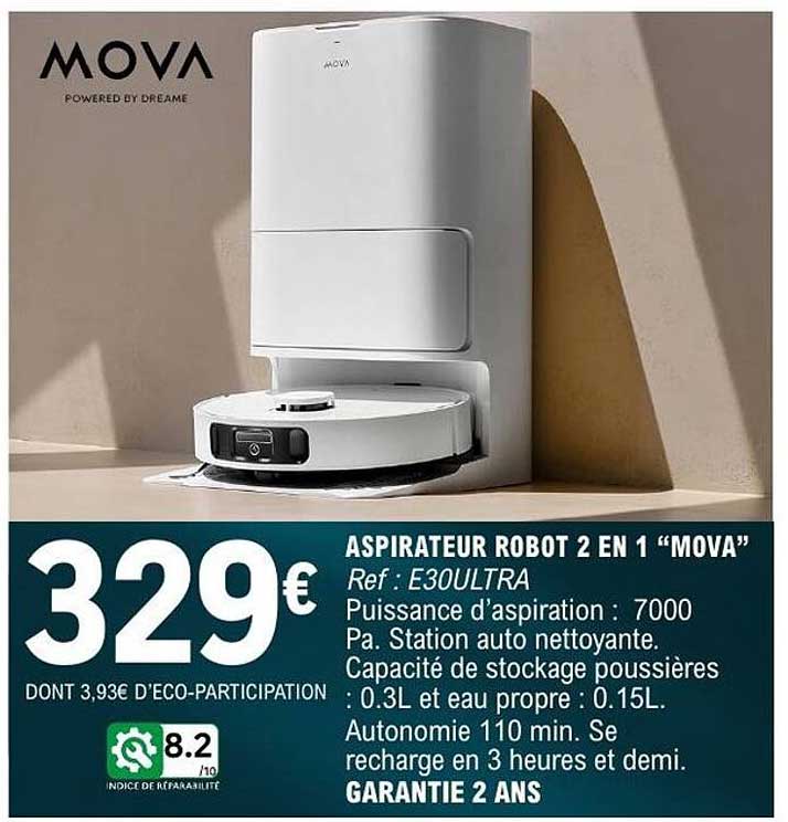 ASPIRATEUR ROBOT 2 EN 1 “MOVA”