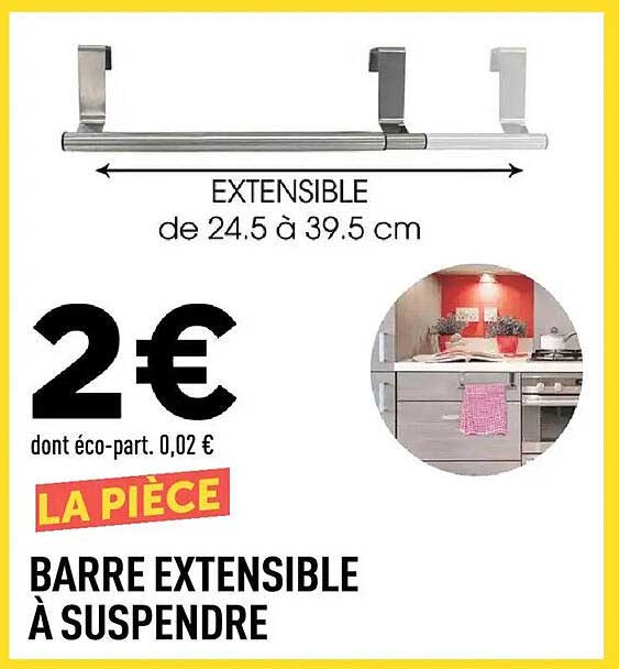 BARRE EXTENSIBLE À SUSPENDRE