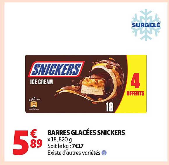 BARRES GLACÉES SNICKERS
