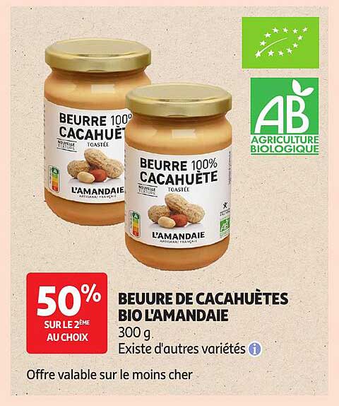 BEURRE DE CACAHUÈTES BIO L'AMANDAIE