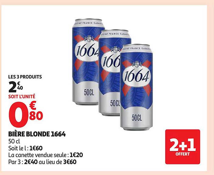 BIÈRE BLONDE 1664 50 cl