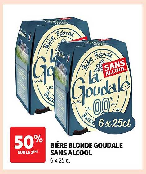 BIÈRE BLONDE GOUDALE SANS ALCOOL 6 x 25 cl