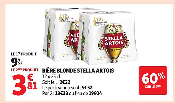 BIÈRE BLONDE STELLA ARTOIS