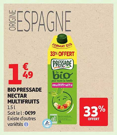 BIO PRESSADE NECTAR MULTIFRUITS