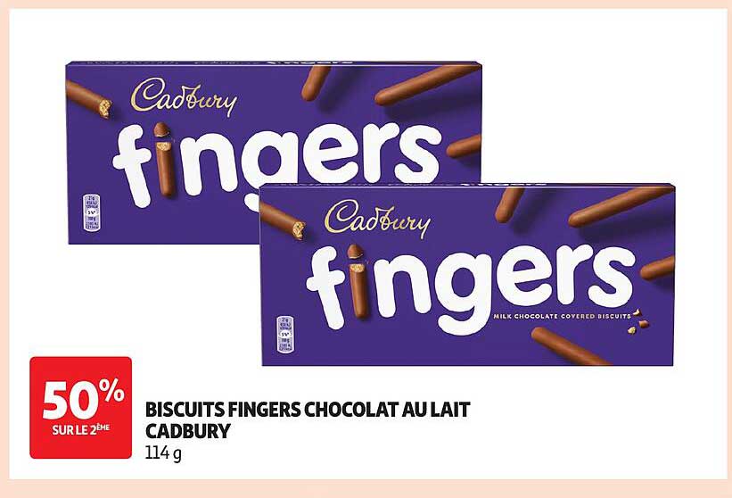 BISCUITS FINGERS CHOCOLAT AU LAIT CADBURY 114 g