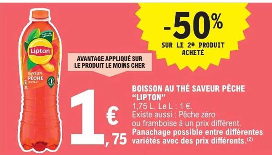 BOISSON AU THÉ SAVEUR PÊCHE "LIPTON"