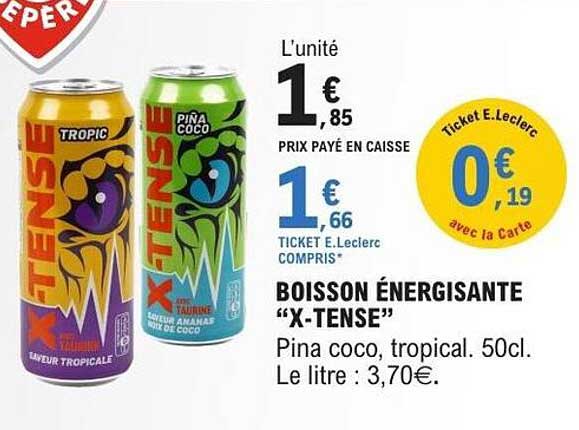 BOISSON ÉNERGISANTE “X-TENSE”