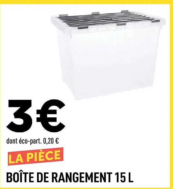 BOÎTE DE RANGEMENT 15 L