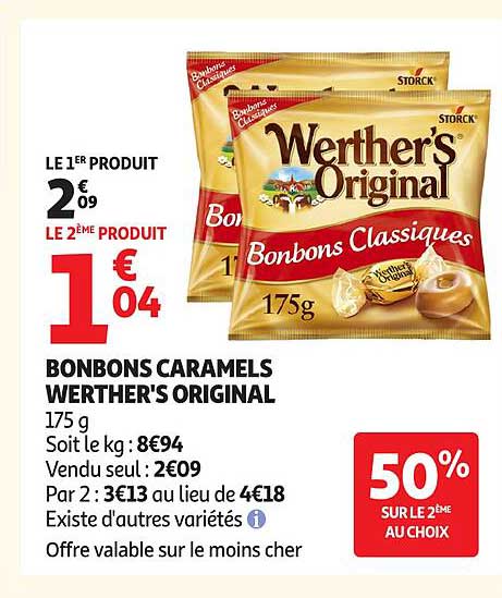 BONBONS CARAMELS WERTHER'S ORIGINAL