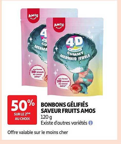 BONBONS GÉLIFIÉS SAVEUR FRUITS AMOS