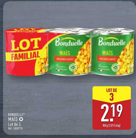 BONDUELLE MAÏS Lot de 3.