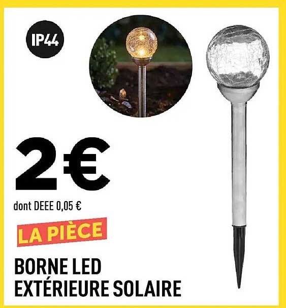 BORNE LED EXTÉRIEURE SOLAIRE