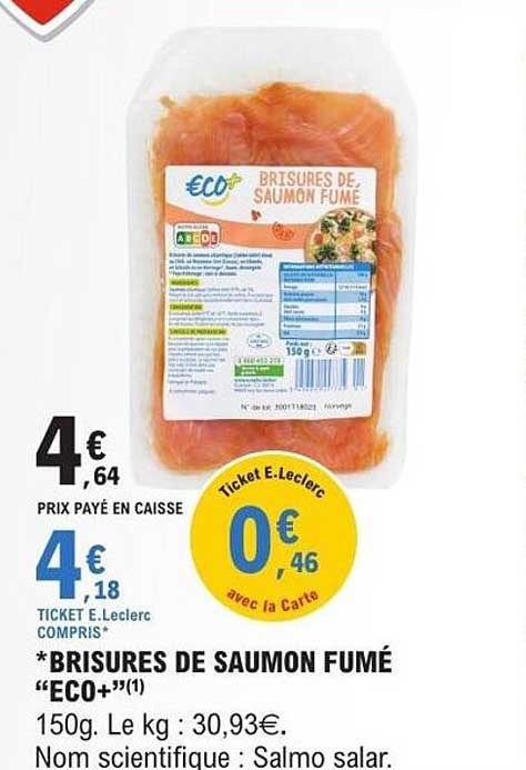BRISURES DE SAUMON FUMÉ "ECO+"