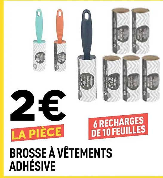 BROSSE À VÊTEMENTS ADHÉSIVE