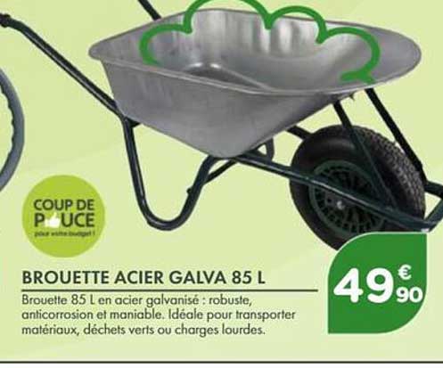 BROUETTE ACIER GALVA 85 L