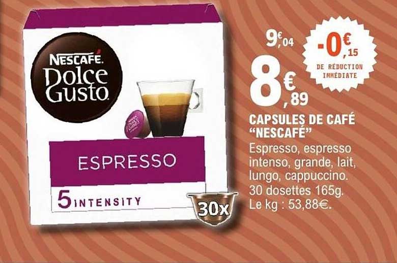 CAPSULES DE CAFÉ “NESCAFÉ”