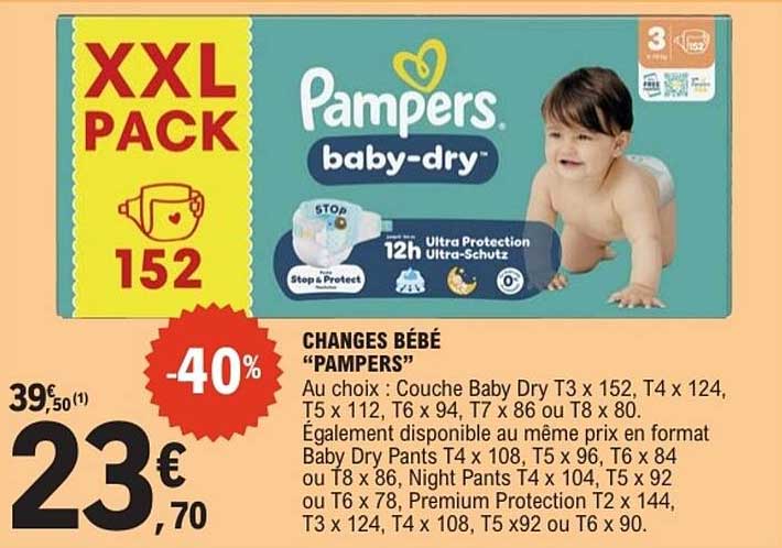 CHANGES BÉBÉ “PAMPERS”