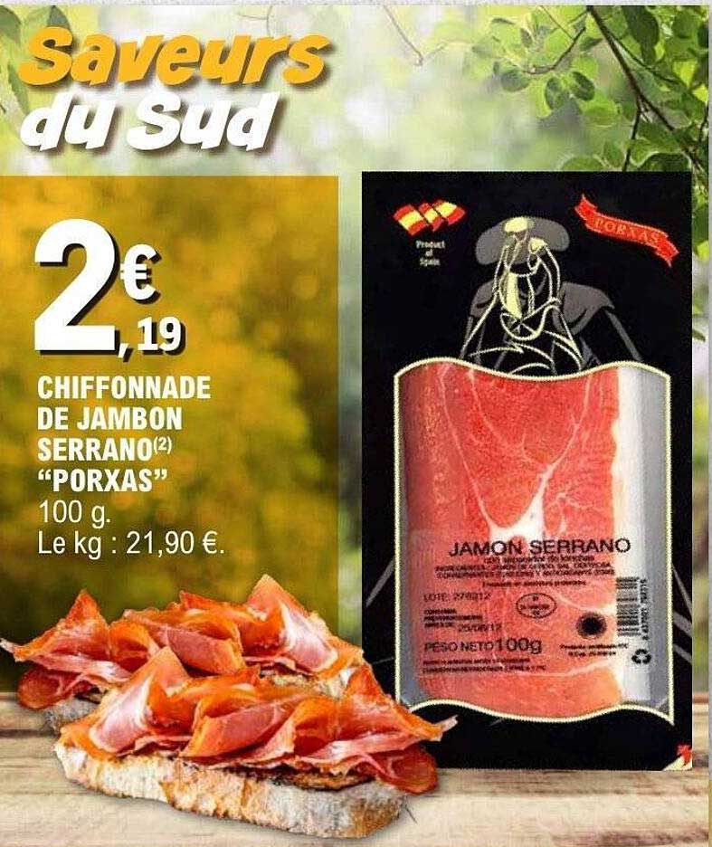 CHIFFONNADE DE JAMBON SERRANO (2) “PORXAS” 100 g.