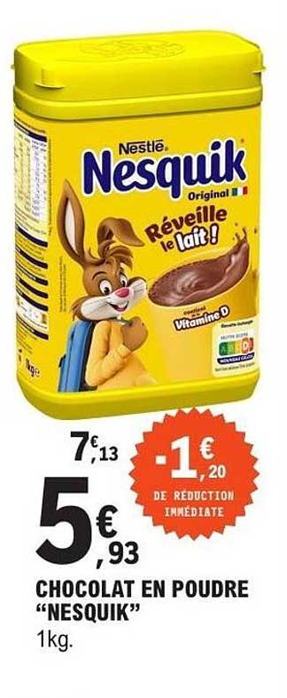 CHOCOLAT EN POUDRE “NESQUIK”