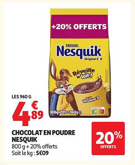 CHOCOLAT EN POUDRE NESQUIK