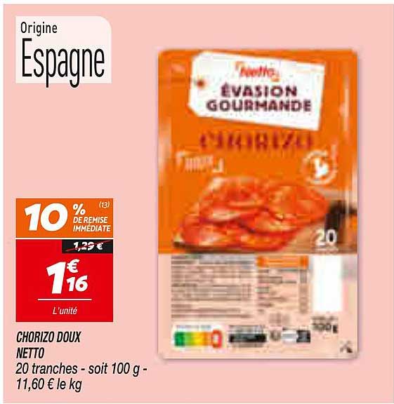 CHORIZO DOUX NETTO