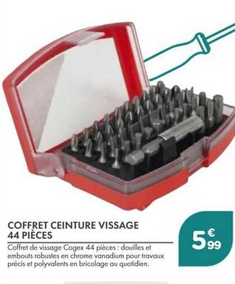 COFFRET CEINTURE VISSAGE 44 PIÈCES
