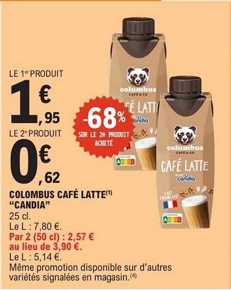 COLOMBUS CAFÉ LATTE “CANDIA”