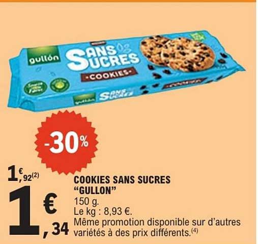 COOKIES SANS SUCRES “GULLON”