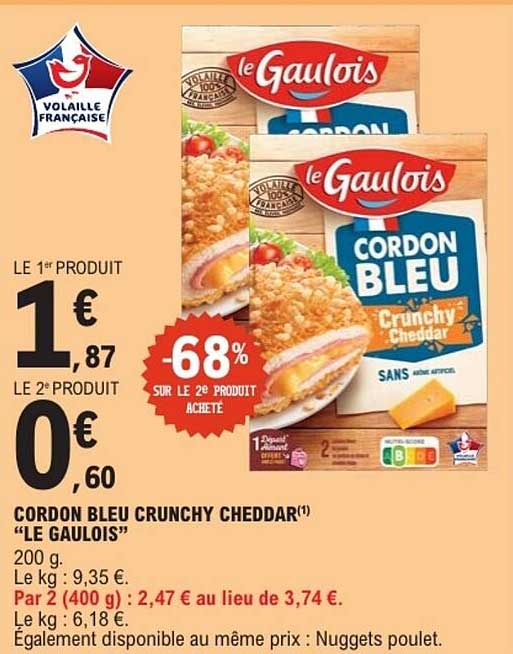 CORDON BLEU CRUNCHY CHEDDAR “LE GAULOIS”