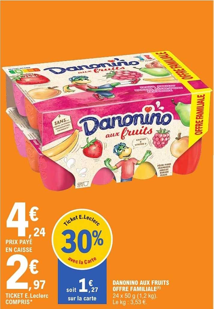 DANONINO AUX FRUITS OFFRE FAMILIALE