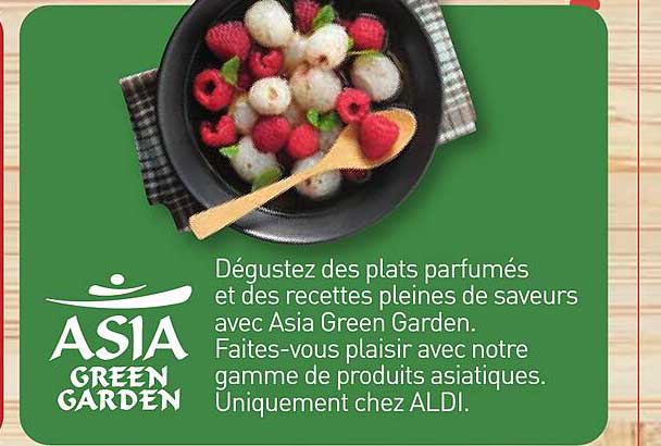 Dégustez des plats parfumés et des recettes pleines de saveurs avec Asia Green Garden. Faites-vous plaisir avec notre gamme de produits asiatiques. Uniquement chez ALDI.