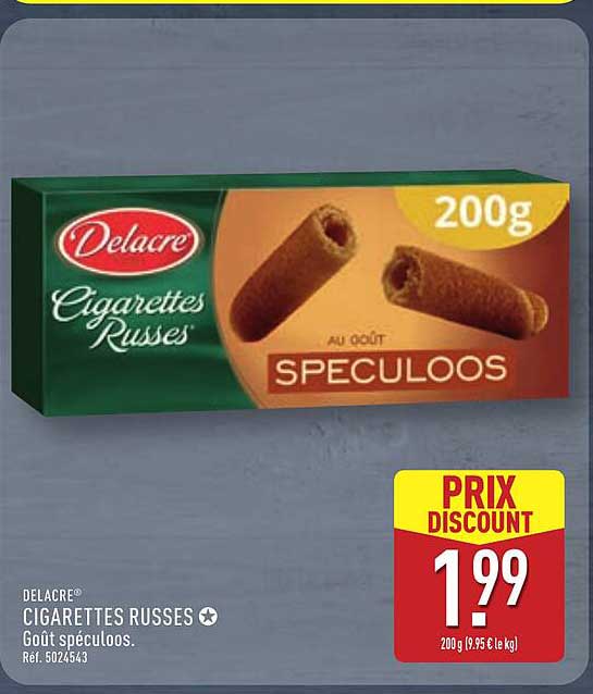 DELACRE CIGARETTES RUSSES Goût spéculoos.