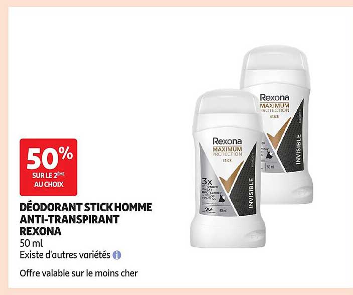 DÉODORANT STICK HOMME ANTI-TRANSPIRANT REXONA