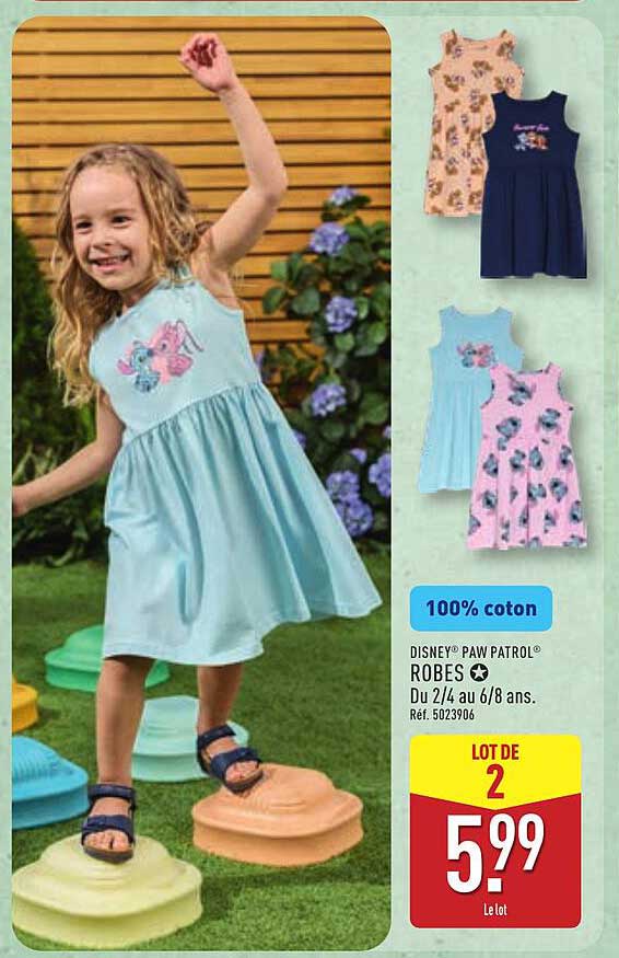 DISNEY® PAW PATROL® ROBES Du 2/4 au 6/8 ans. Réf. 5023906