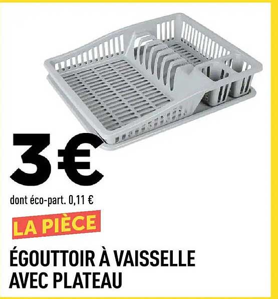 ÉGOUTTOIR À VAISSELLE AVEC PLATEAU