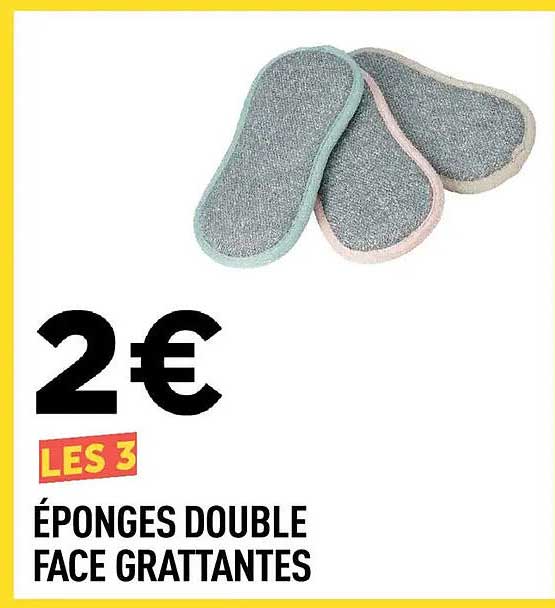 ÉPONGES DOUBLE FACE GRATTANTES
