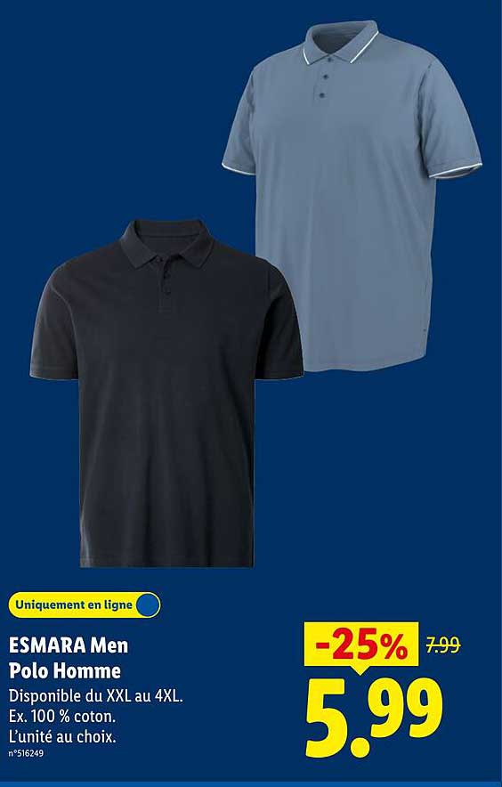 ESMARA Men Polo Homme