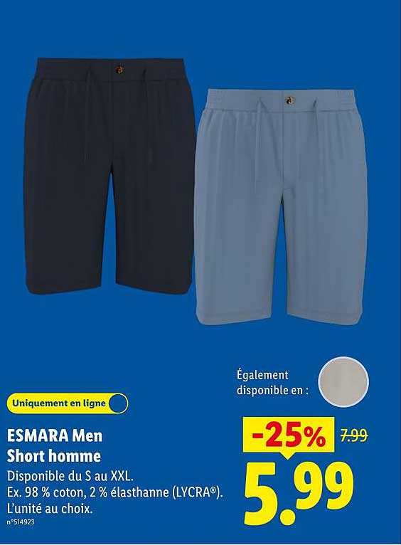 ESMARA Men Short homme
