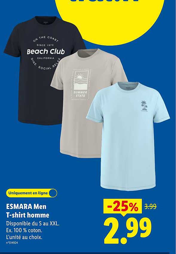 ESMARA Men T-shirt homme