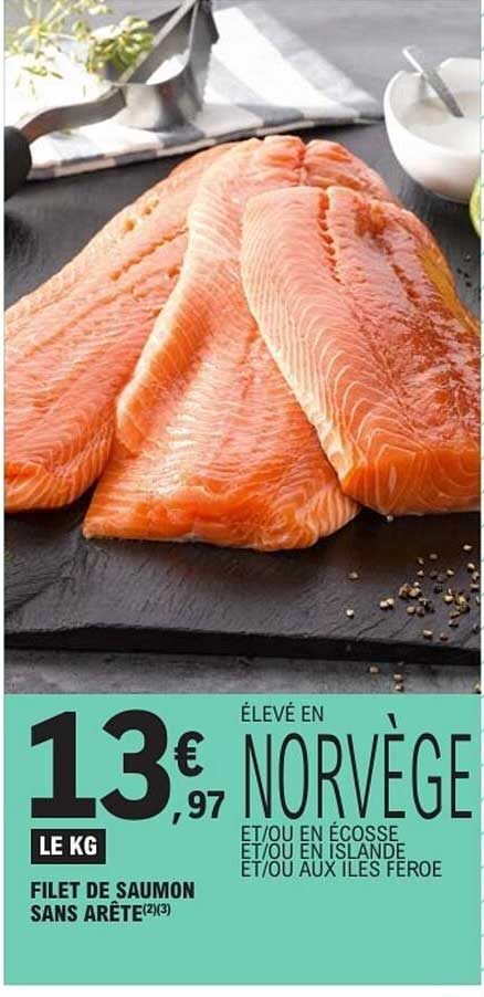 FILET DE SAUMON SANS ARÊTE(2)(3)